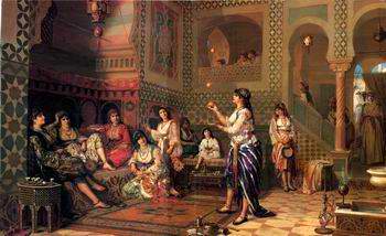 Arab or Arabic people and life. Orientalism oil paintings  377